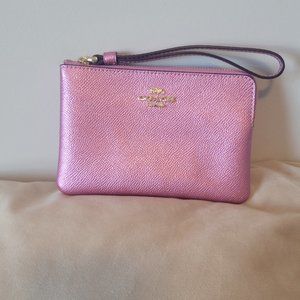 Coach Corner Zip Wristlet
